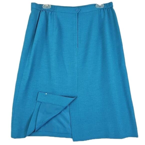 Kasper ASL ~Woman Size 16~Blue Blazer/Skirt Suit Short Sleeve Career Office Wear - Picture 8 of 16